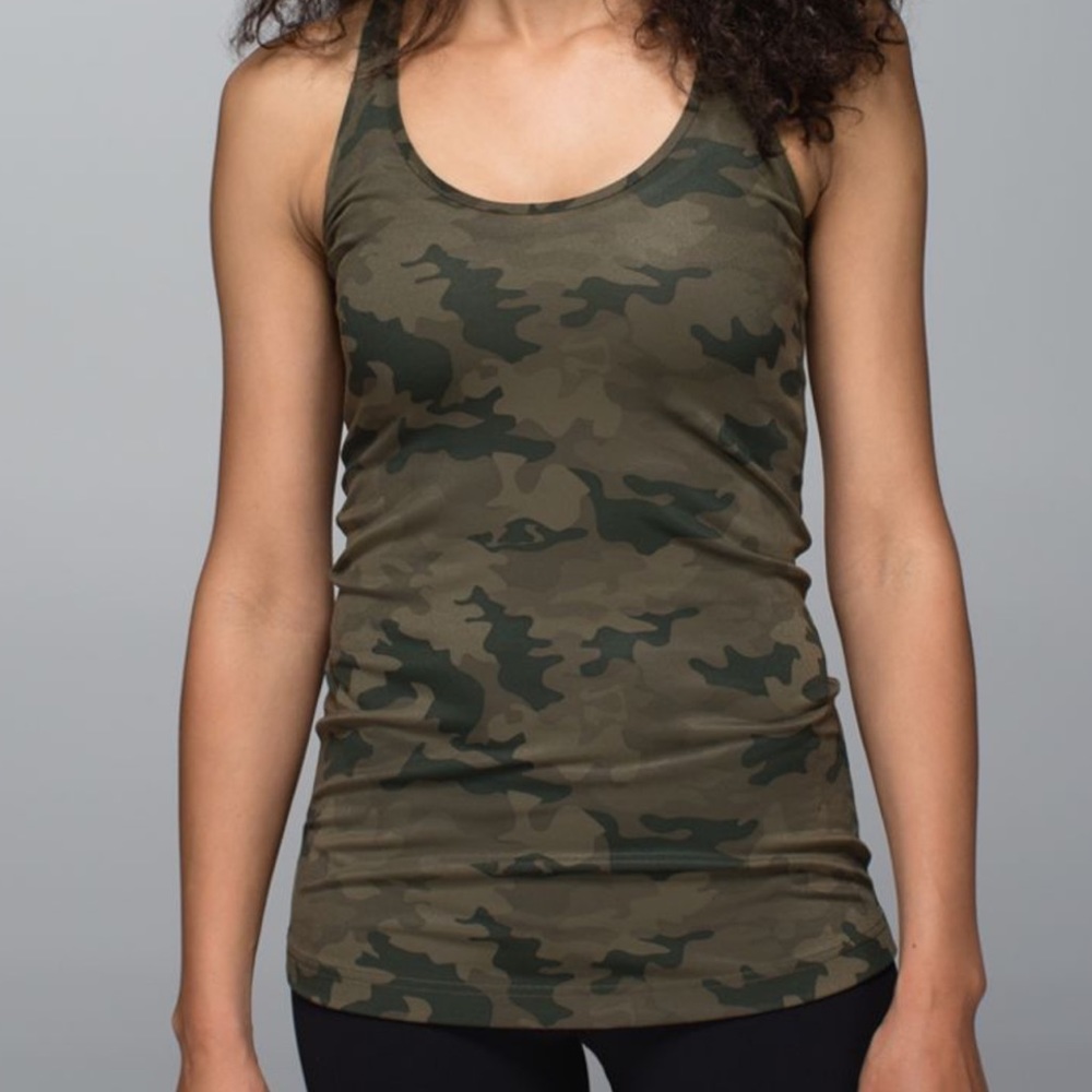 Lululemon Cool Racerback Savasana Camo SZ 6